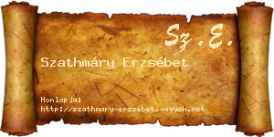 Szathmáry Erzsébet névjegykártya