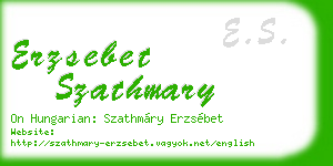 erzsebet szathmary business card