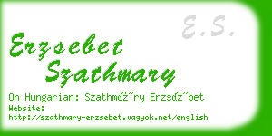 erzsebet szathmary business card